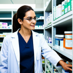 **

"A friendly pharmacist in a modern, well-lit pharmacy, fully clothed in a professional lab coat, reviewing data on a computer screen showing medication interactions. The background features shelves stocked with neatly arranged medications. Focus on conveying trust and expertise. Safe for work, appropriate content, fully clothed, professional, perfect anatomy, natural proportions, high quality."

**