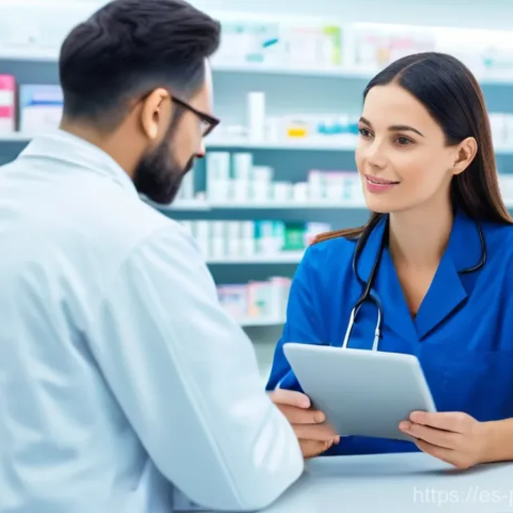 약사 약물 데이터 트렌드 분석 - **Prompt:** A warm and inviting scene inside a modern pharmacy in a Spanish-speaking country. A prof...